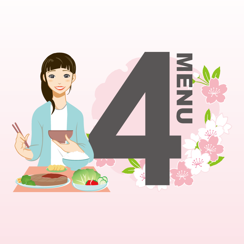 2022年4月のメニュー表をアップしました